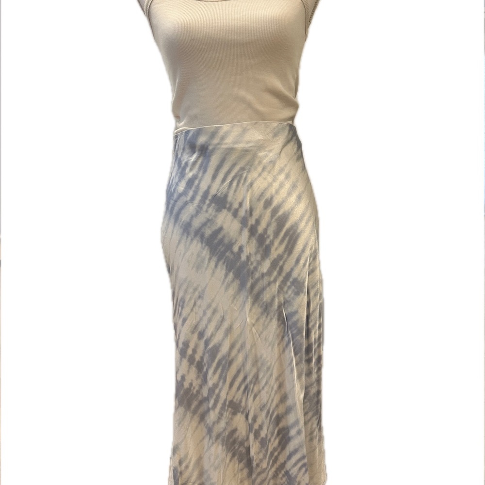 Rails Blue and Cream Midi Skirt